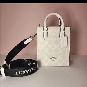 Coach Cream and Black Mini Bag